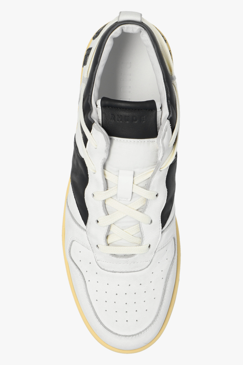 スニーカー RHUDE White leather Rhecess sneakers Rhude - Rhecess Distressed Leather and Suede High-Top